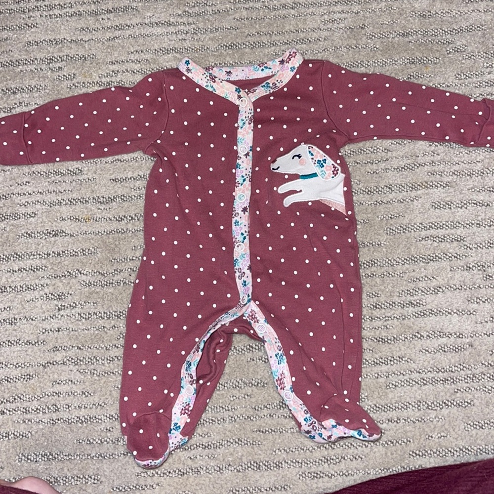Polka dot puppy sleeper